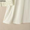 VONDA Women Outfits Short Sleeve Ruffled Blouse and Skirts Casual Two Piece Suit Elegant Sets