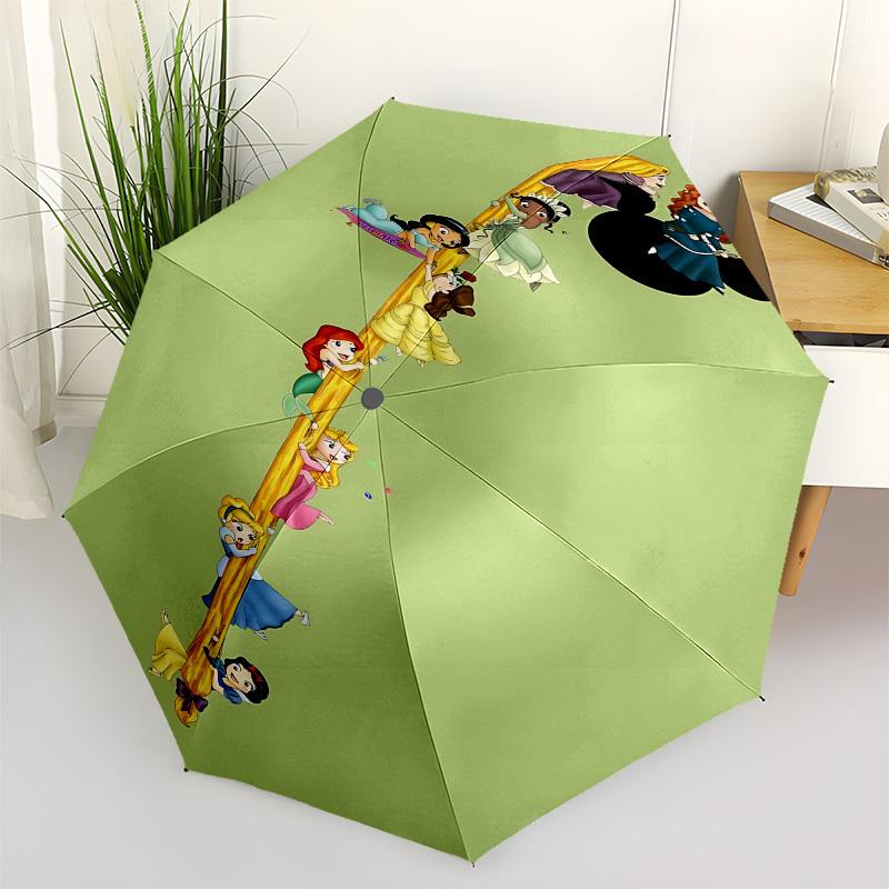 

Princesses, Hair Themed Automatic Opening and Closing Umbrella, Brightly Colored 8-rib Portable Umbrella, Suitable for Men and Women