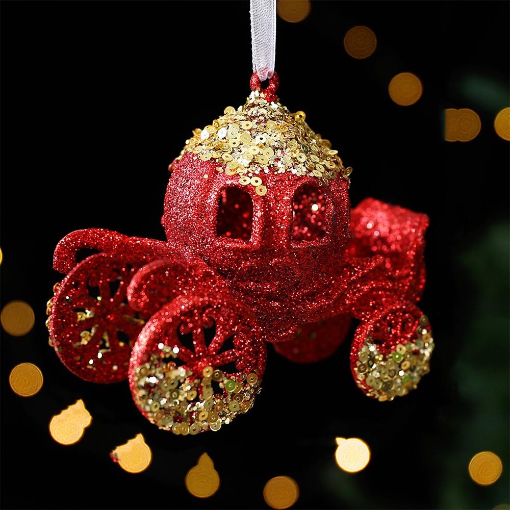 Gold Sequin Christmas Tree Pendant Butterfly Xmas Tree Pendant  Household Decor