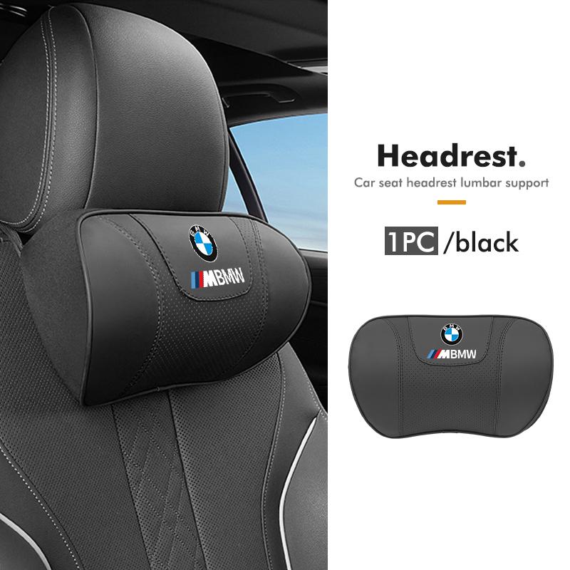 For BMW Car Logo Seat Headrest Neck Pillow Lumbar Support Protect Pad Accessories E90 E60 E46 E39 F30 F10 E87 X3 X4 X5 X1 G30 VL4