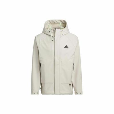CITY ESCAPE Jacket Logo Sports Casual Hooded Jacket for Men Light Gray
