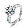New   Copper Ring Classics 5A Zircon For Women Wedding Engagement Jewelry Accessories Fashion High Quality Gift