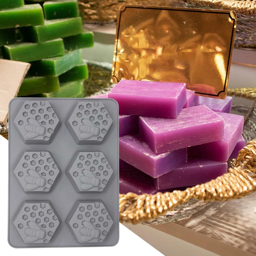 Silicone Molds For Baking 6 Cavities Non-Stick Baking Mould Candy Silicone Molds For Soap Wax Jellies Gummy Cake Pancake Ice