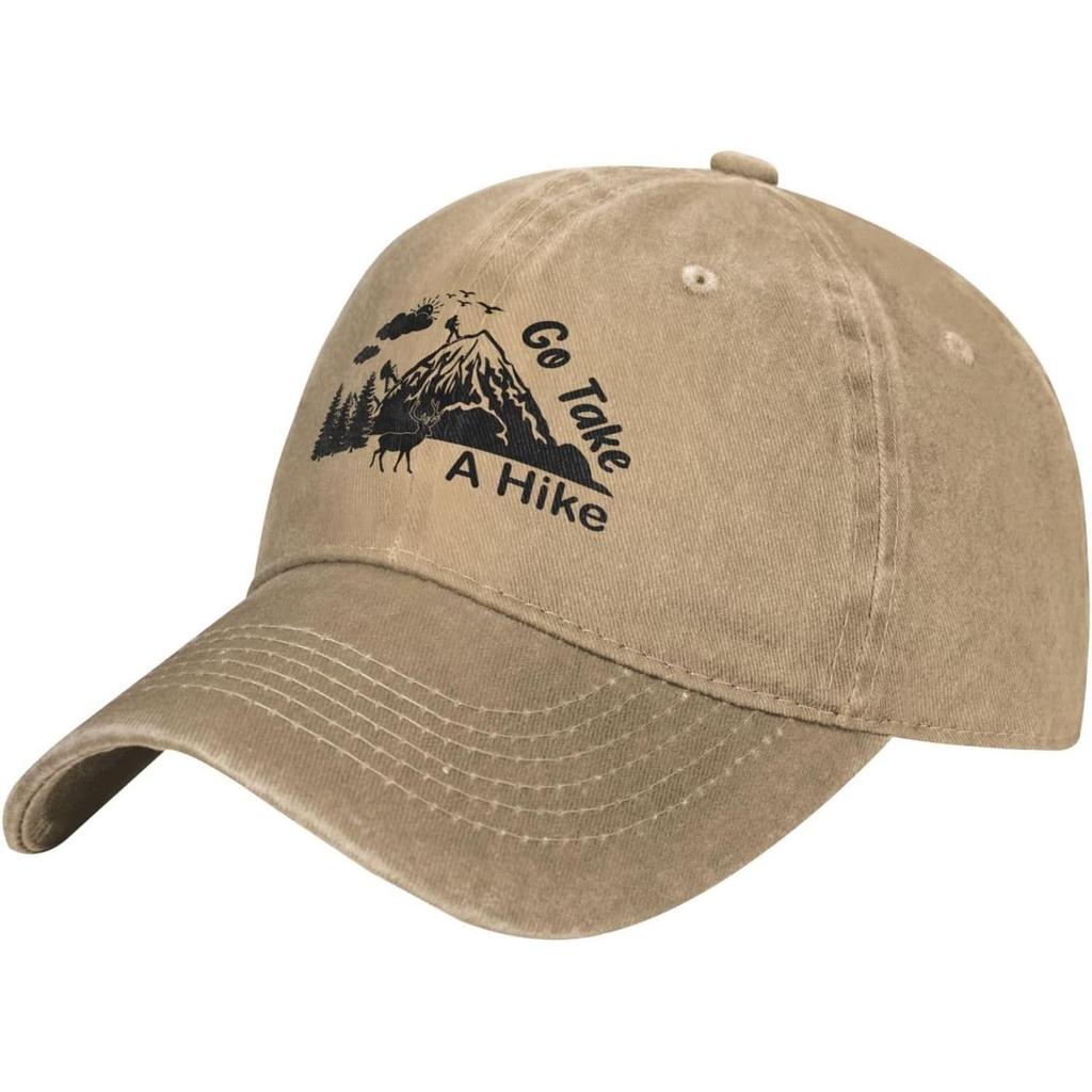 Go Take A Hike Graphic Baseball Cap Distressed Cotton Adjustable Dad Hat Outdoor