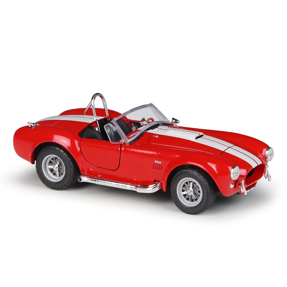 Welly 1/24 Ford 1965 Shelby Cobra 427 S/C Alloy Sports Car Model Diecast Metal Classic Racing Car Vehicles Model Simulation Kids Gift