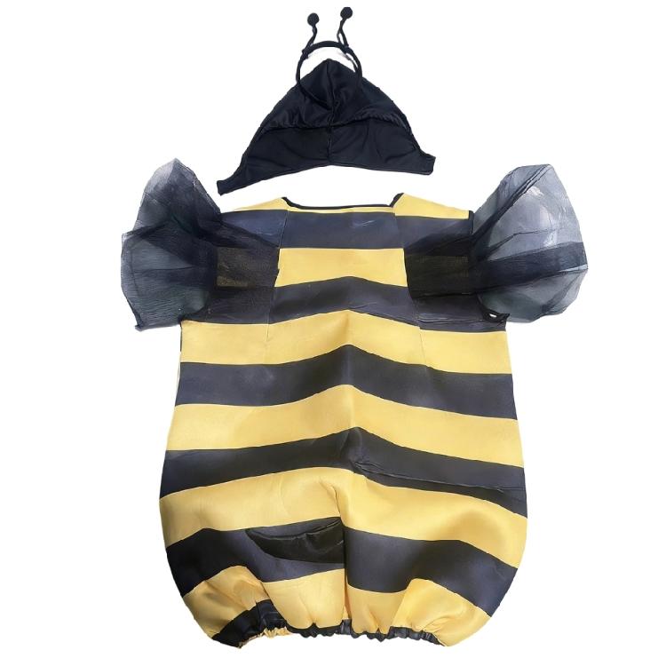 Honeybee Costume Bees Antenna Headband Cap Bumble Bees Wing Tunics 3pcs Bees Costume Kit for Halloween Cosplay Party