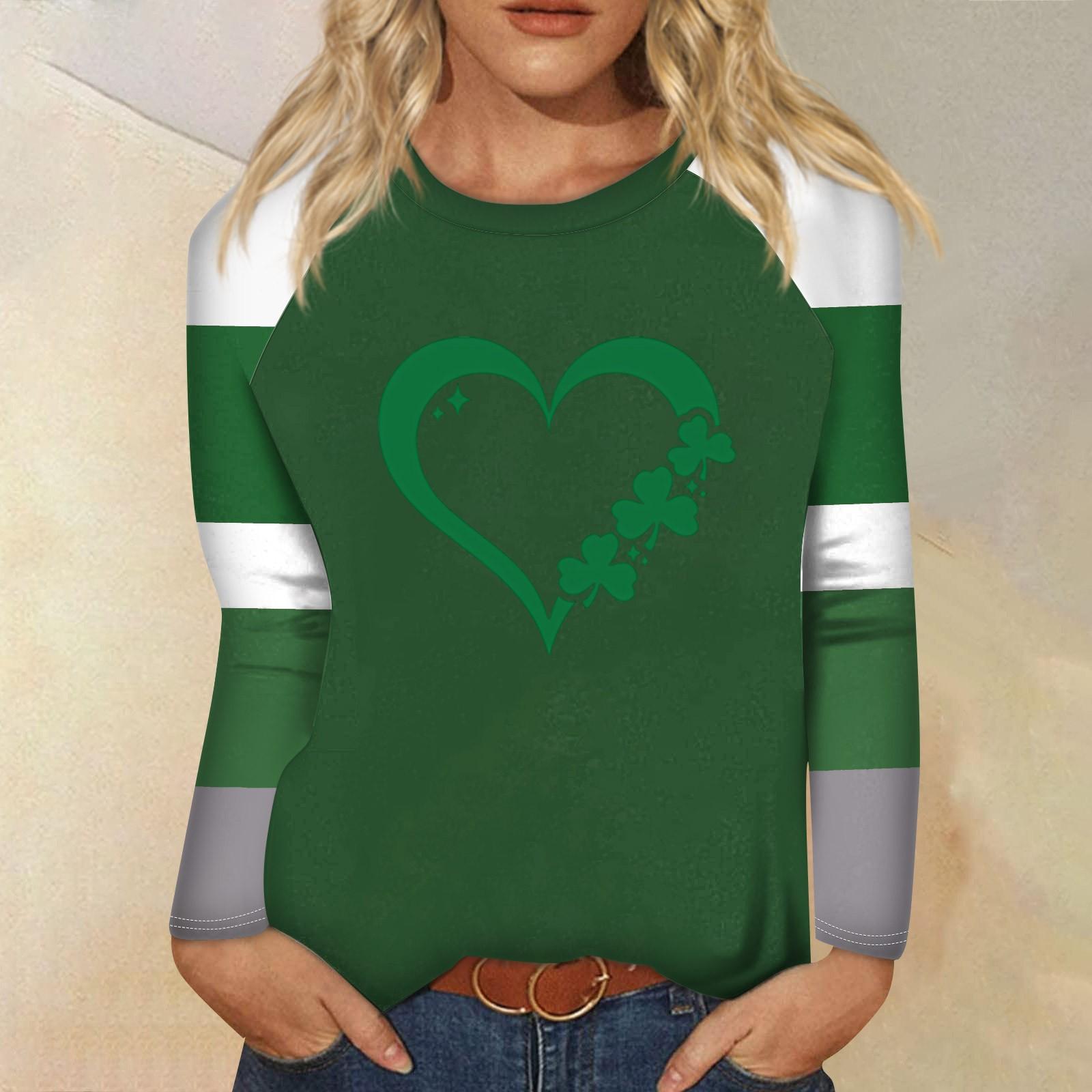 

Рубашка для женщин, модная повседневная футболка с рукавом реглан, круглым вырезом и длинным рукавом, свободная футболка с принтом, женский топ M