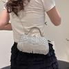 New fashion rhinestone foreign style shoulder messenger bag women's chain fringed dinner bag