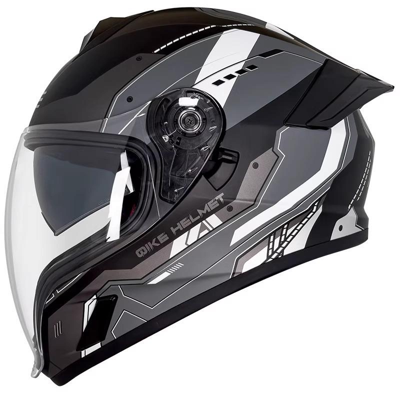 2025 Ghost Face Dual Visor Motorcycle Helmet: Anti-fog Full Face, Unisex with Drinking Feature