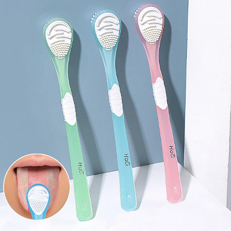 

1Pcs Double Sided Tongue Coating Cleaner Antibacterial Tongue Scraper Adult Scraper Dual-Purpose For Removing Bad Breath