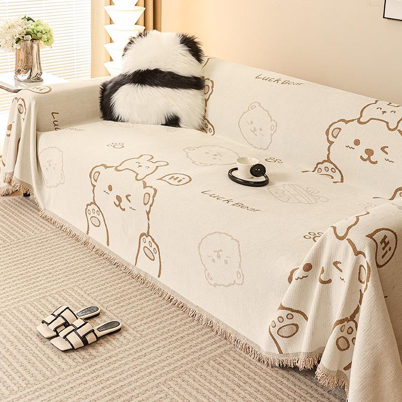 Cartoon Einfaches Chenille Sofa Handtuch Vier Jahreszeiten Universal Rutschfeste Sofaabdeckung Universalbezug Kratzfeste Sofaabdeckung Stoffbezug