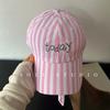 YaI vintage striped today embroidered baseball cap children shading big head circumference showing face small peaked cap men