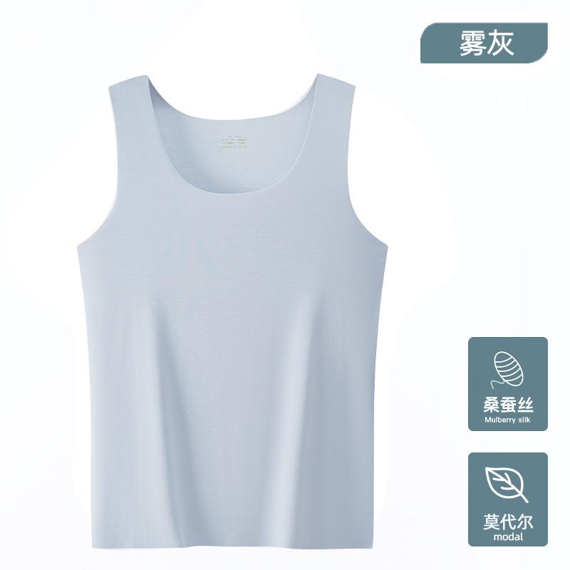 

Modal seamless men s vest summer ultra-thin sleeveless top fitness sports hurdle bottoming undershirt Xxxl [recommended 85-95kg]