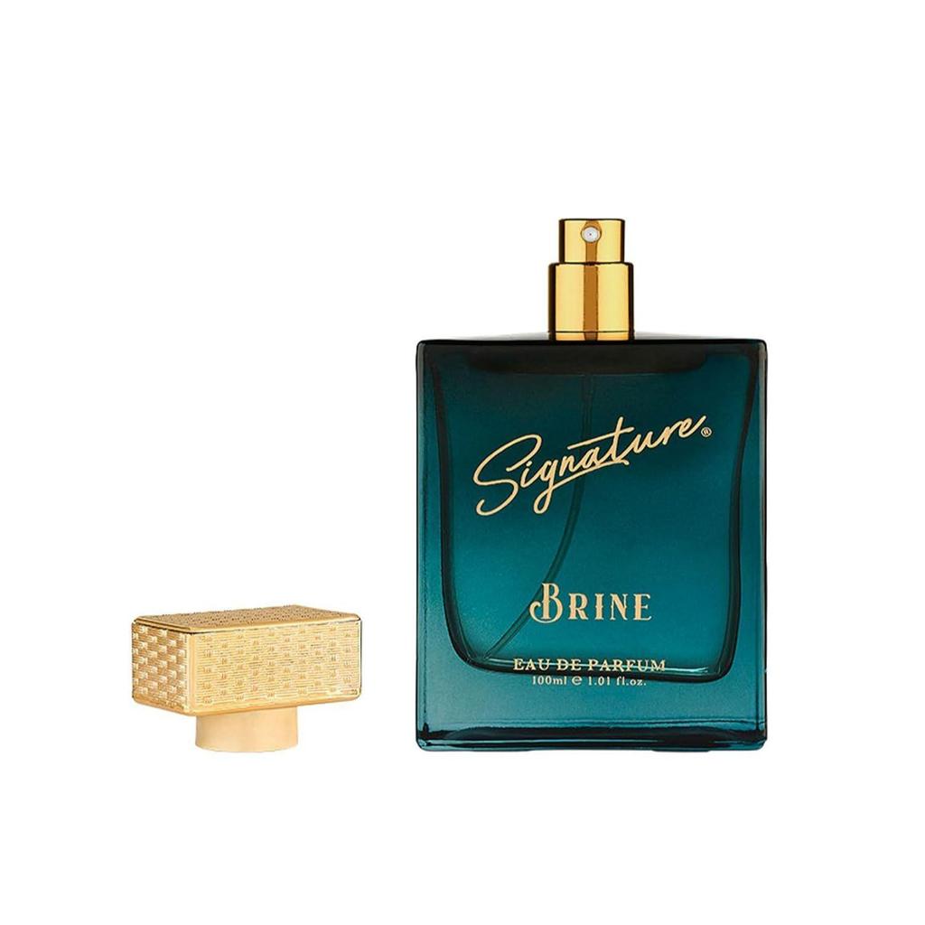 SIGNATURE AURA Brine Eau De Parfum 100ML for Women | Long Lasting Perfume | Floral Woody Musk Fragrance | Jasmine, Tuberose, Vanilla & Sandalwood