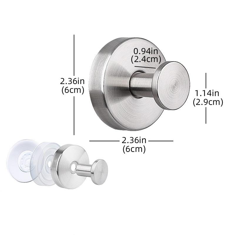 

Настенный держатель для одежды, вешалка для шляп из нержавеющей стали, вешалка для одежды в спальню, подвесной органайзер, вакуумная присоска серебряный