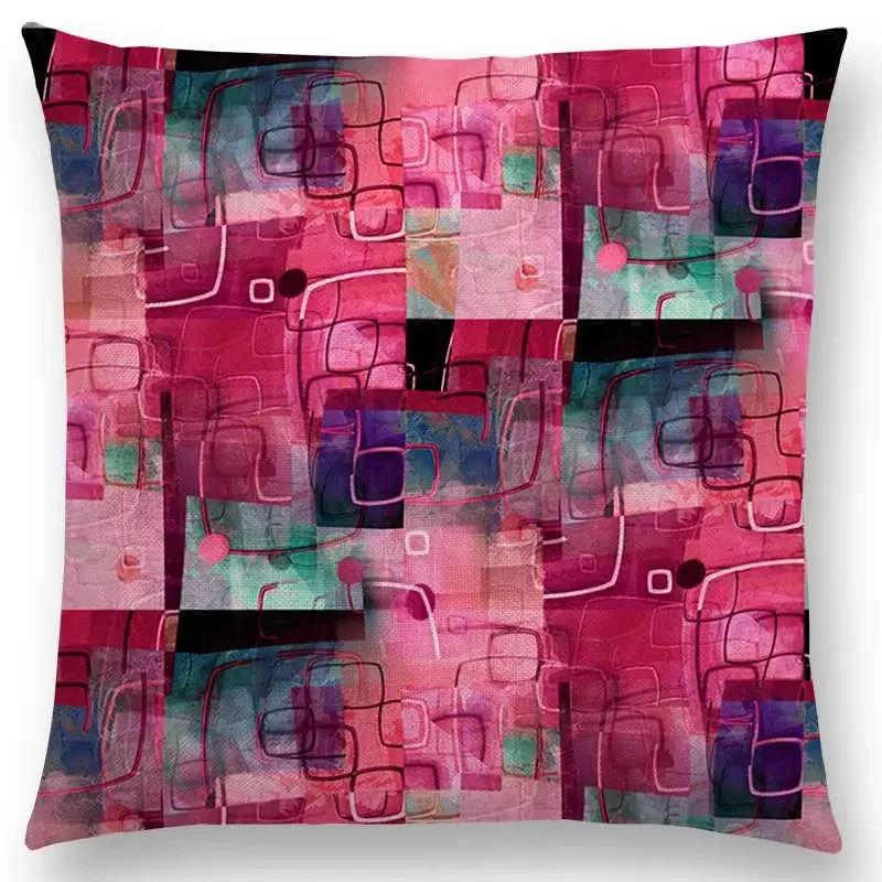 Butterfly Dream Love Flowers Sofa Throw Pillow Case Soul Heart Tulip Golden Circles Floral Stained Glass Colorful Cushion Cover