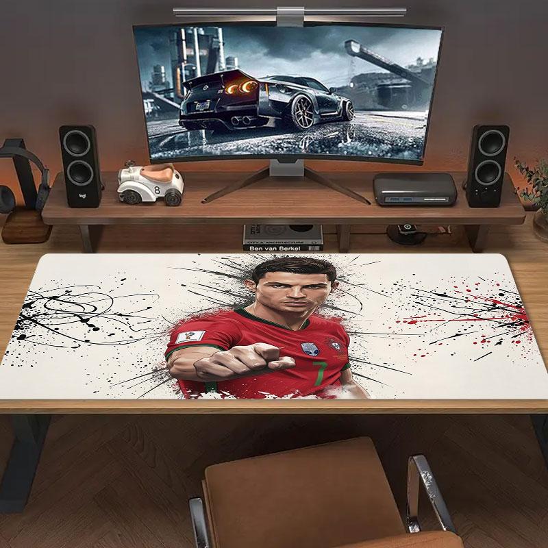 CR7 Large Size Mouse Pad Large Gaming Table Cushion Non-slip Laptop Tablet Big Mousepad XXL Mat Mini PC Playmat With Lock edge
