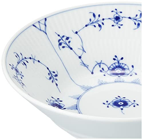 [Offiziell importiert] Royal Copenhagen Blaue Blume gerippt tiefer Teller, 17 cm, 1016768