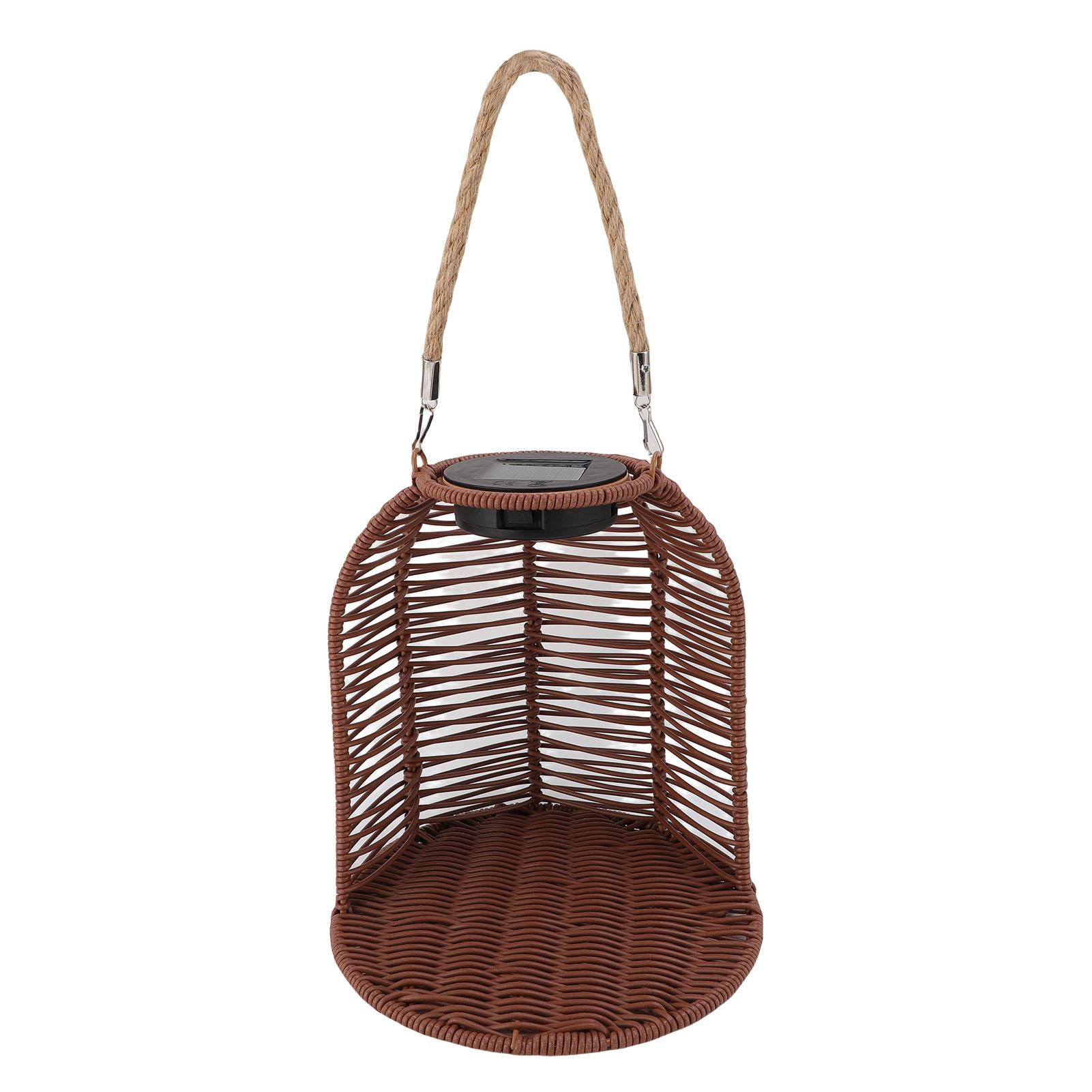 

Подвесное кашпо со светодиодным солнечным светом, водонепроницаемая ротанговая корзина из поликарбоната, подвесной фонарь, цветочный горшок для украшения сада и двора