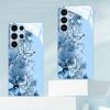 Blue Butterfly Hot-selling Exquisite Beautiful  PhoneCase Glass PhoneCase for Samsung Galaxy S26 S25 S24 S23 S22 FE,Ultra,Plus