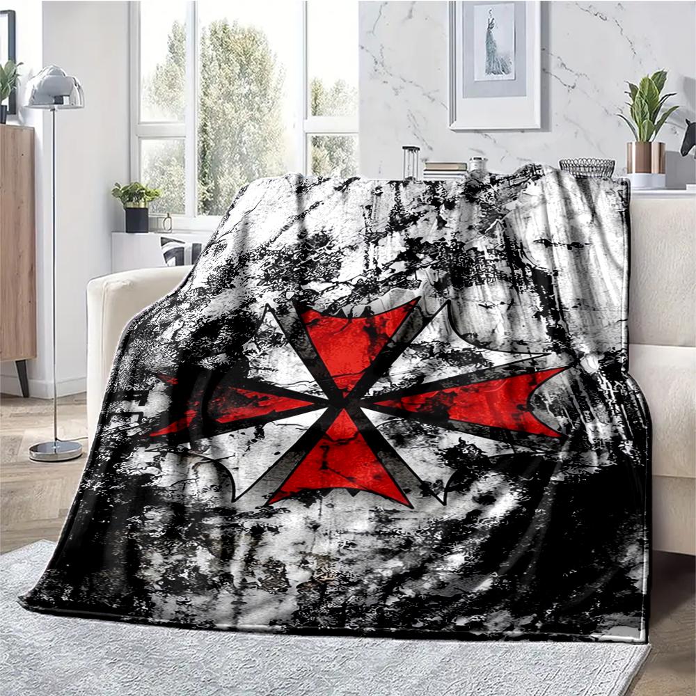 Resident Evil Theme Printed Blanket - Perfect for Couch, Bed, Travel & Outdoor Use | Machine Washable, Cozy & Durable.