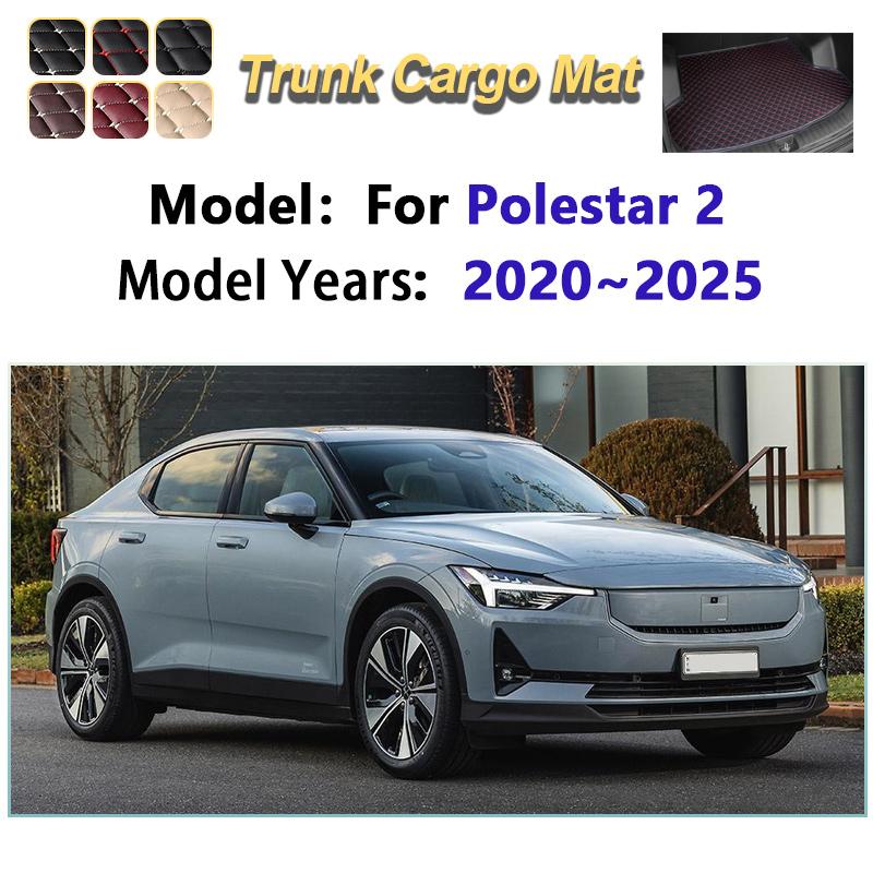 For Polestar 2 Accessories 2020 2021 2022 2023 2024 2025 Leather Car Trunk Mat Anti-dirty Cargo Storage Cushion Boot Carpet Pad