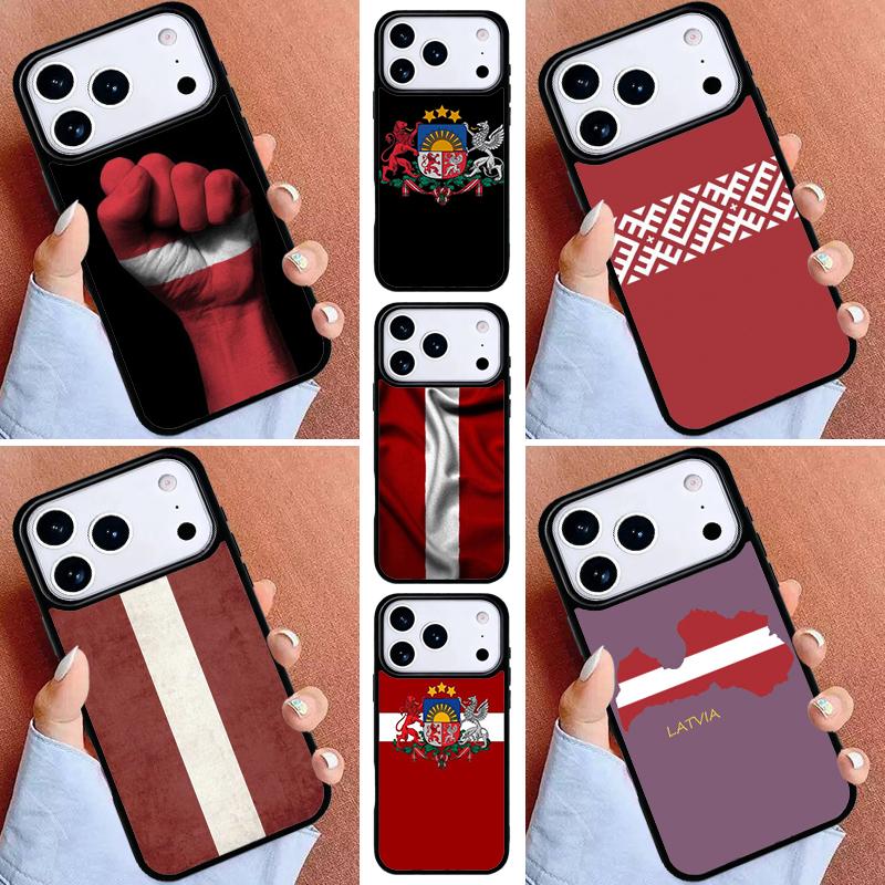 Latvian Flag Coat Of Arms Phone Case for iPhone 17ProMax 12 13 14 15 16e 17 Pro Max Plus Air Cover