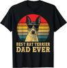 Best Rat Terrier Dad Ever Dog Lovers Retro Vintage Gift Unisex T-Shirt