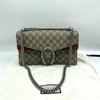 [Pre-Owned] Dionysus Chain Tiger Head Buckle Logo Canvas And Leather Shoulder Bag Small - Very Good #DN8BI4