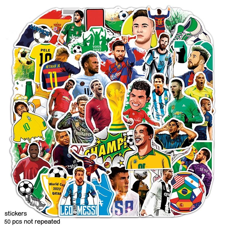 

Наклейки Чемпионата мира по футболу Катар для ноутбука, скейтборда, гитары, 50 шт., водонепроницаемый ПВХ, милые, крутые Multiple Colour