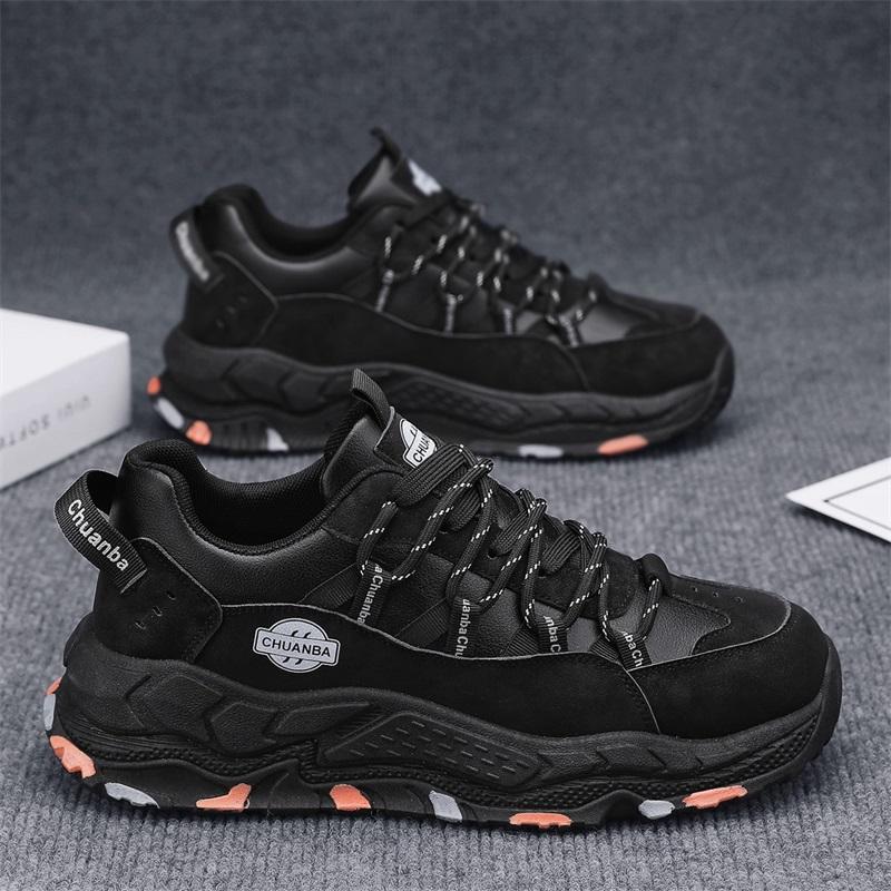 

Men s Shoes 2026 Outdoor Anti Slip Wear-resistant Hiking Mountaineering Thick Soled Casual Sports Dad 42 чорний