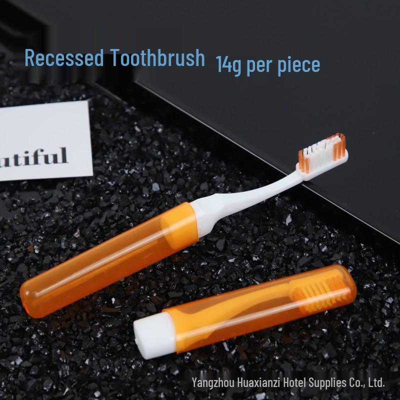 Compact Folding Travel Toothbrush Set with Soft Bristles - Colorful Family Pack for Hotel and Business Trips