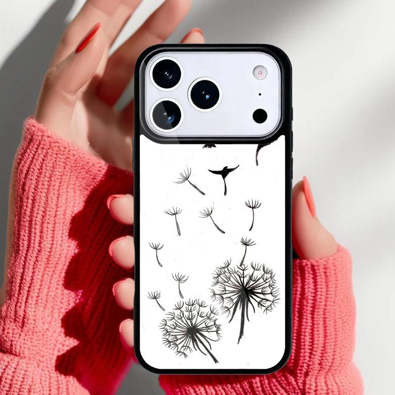 Dandelion Flower Flying Phone Case for iPhone 17 16 15 14 13 Pro Max Back Cover for 12 11 Pro Coque