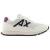 Armani Exchange Round Toe Lace-Up Letter Patch Retro Running Low-Top Lifestyle Shoes 3.5cm Men sneakers White XM001960AF19388MZ255