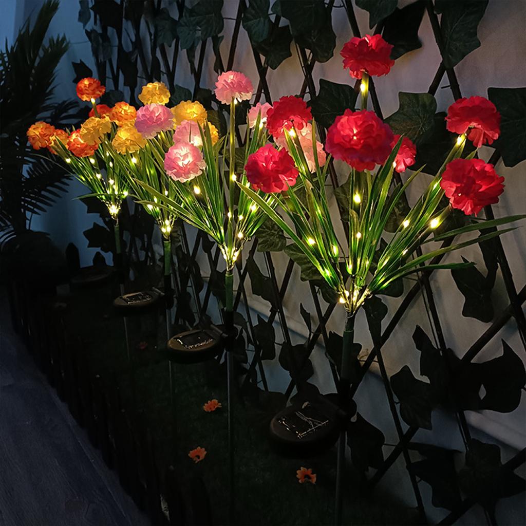 Solar Garden Lights 7 Heads Solar Simulation Flower Lamp Outdoor LED Stake Ground Lamp for Patio