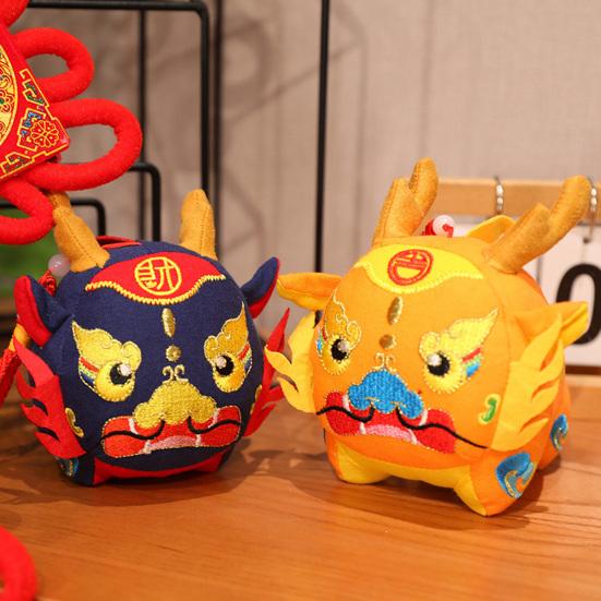 Drache-Maskottchen-Stoff-Treffengeschenk, China-Drache, jährliche weiche Puppe, festliche Plüsch-Schreibtischdekoration, neu