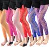 Collant Rete Senza Piedi a Vita Alta con Fantasia Stile Retro Colorati da Donna, Leggings Calze per Ragazze, Per 40–75 Kg, 150–170 Cm