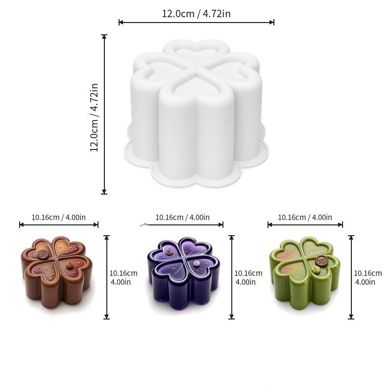 Four-Leaf Clover Design Silicone Chocolate Mold French Mousse Cake Mould Dessert Baking Tools Kitchen Silicone Bakeware