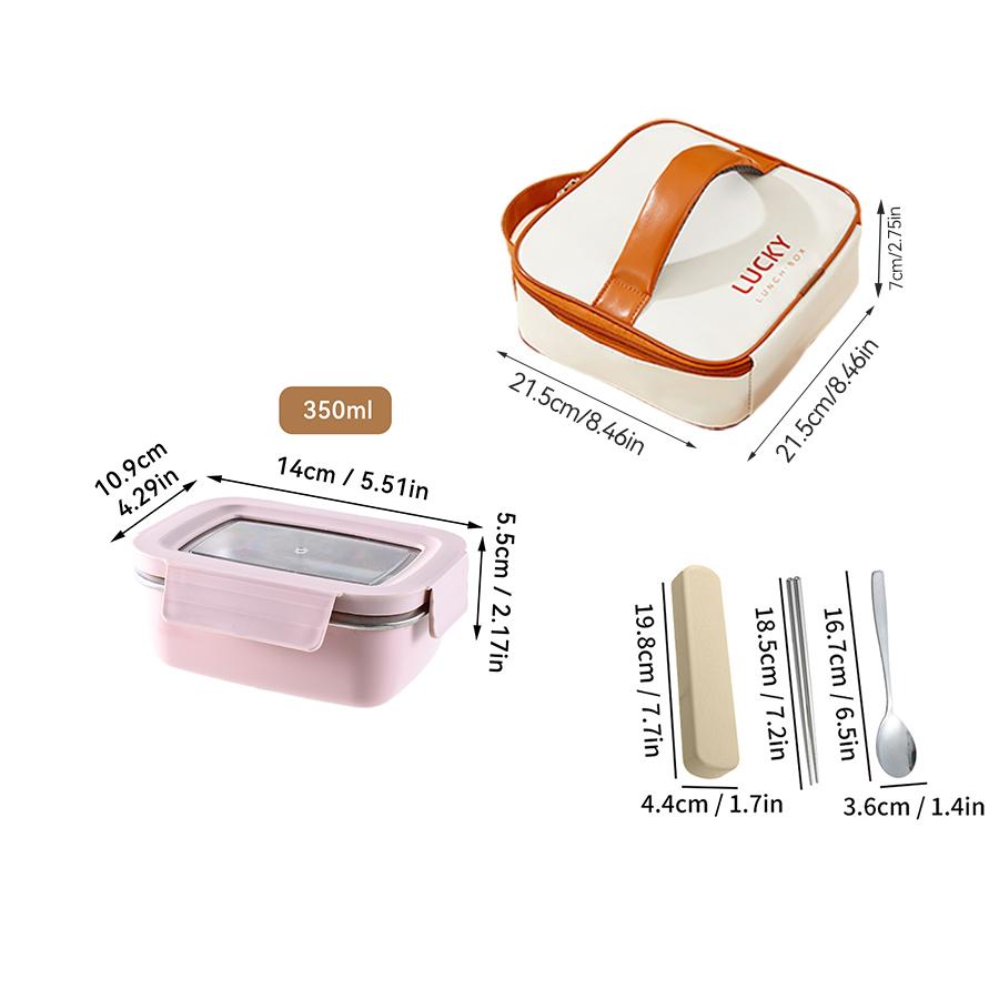 304 Edelstahl Bento Lunchbox für Kinder Schüler Einzel-/Doppelkammer Versiegelt Tragbarer Lunchbehälter Mikrowellengeeignet