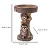 1pcs Resin Raccoon Birdbath, Antique Garden Bird Feeder, Resin Art Outdoor Yard Animal Sculptures Ornament Decor