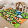 Zvířecí mapa světa do zoo Protiskluzová dětská hrací podložka Interaktivní vzdělávací podlahová podložka do ložnice, školky, herny