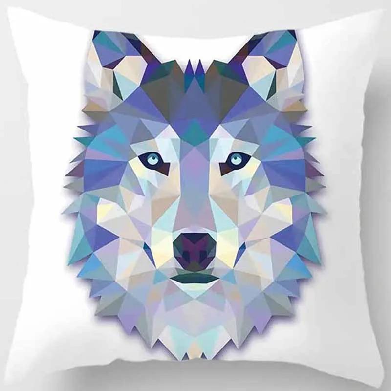 

Чехол на подушку для дивана для гостиной, роскошное украшение для дома, наволочка с изображением головы животного, наклейка с принтом 40x40cm