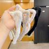 Hairband Kitten Ears Leopard Pattern Furry Plush for Halloween Cosplay Makeup Wash Face Stage Play Hair Hoop