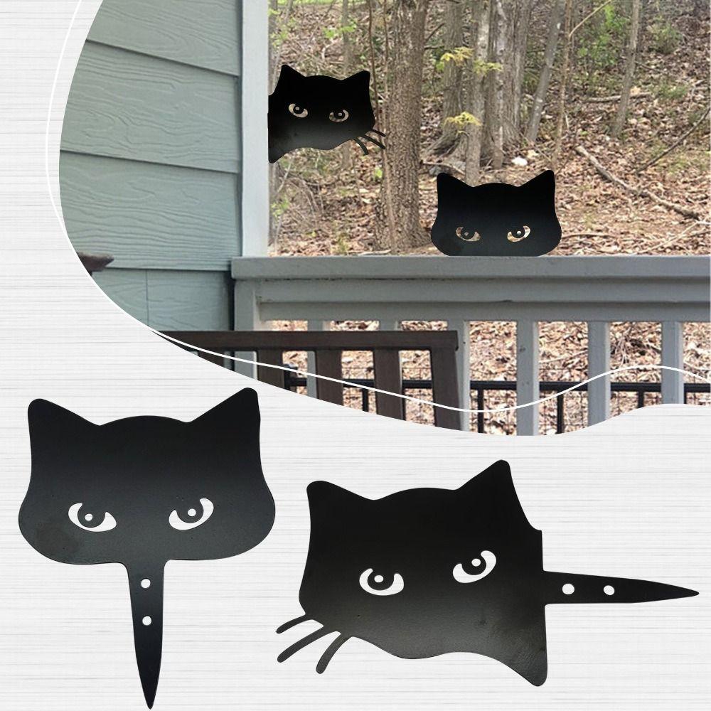 

Модель кошки Кошачий кол Черная вилка для животных Колья Прочная статуя кошки Хэллоуин