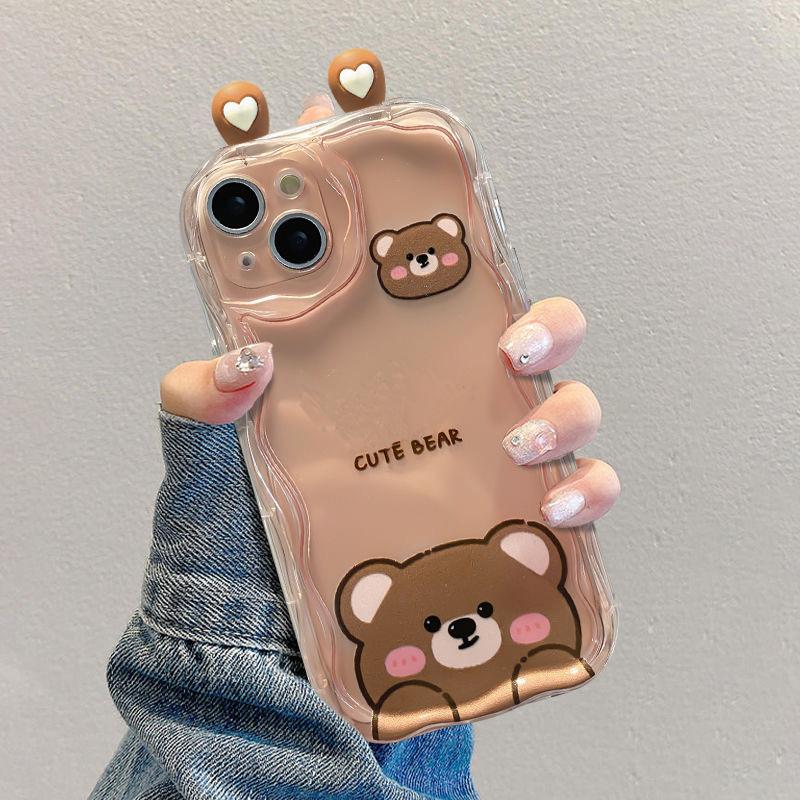 Cute 3D Ears Shy Cat Case for Xiaomi 15T 15 12T Redmi 15 15C Note 15 Pro 5G 4G POCO X7 X6 X5 X3 M3 M4 M6 F6 F7 Pro F8 Ultra