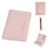 Pu Leather Womens Short Wallet With Weaving Pattern Design And Letter Decor For Daily Use