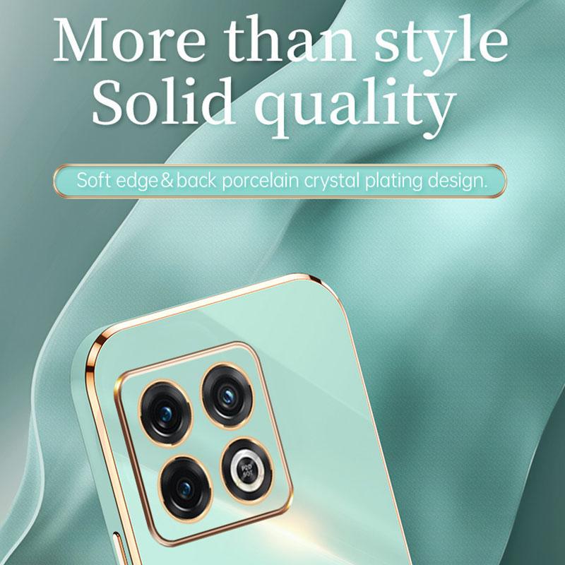 XINLI for OnePlus 10T 5G/Ace Pro 5G Anti-scratch TPU Phone Case,Electroplating Full Camera Lens Protection Cover