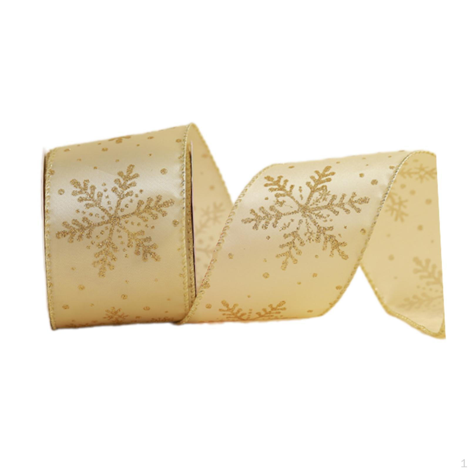 

Рождественская лента шириной 2,5 дюйма с проволокой для поделок и декора Style B