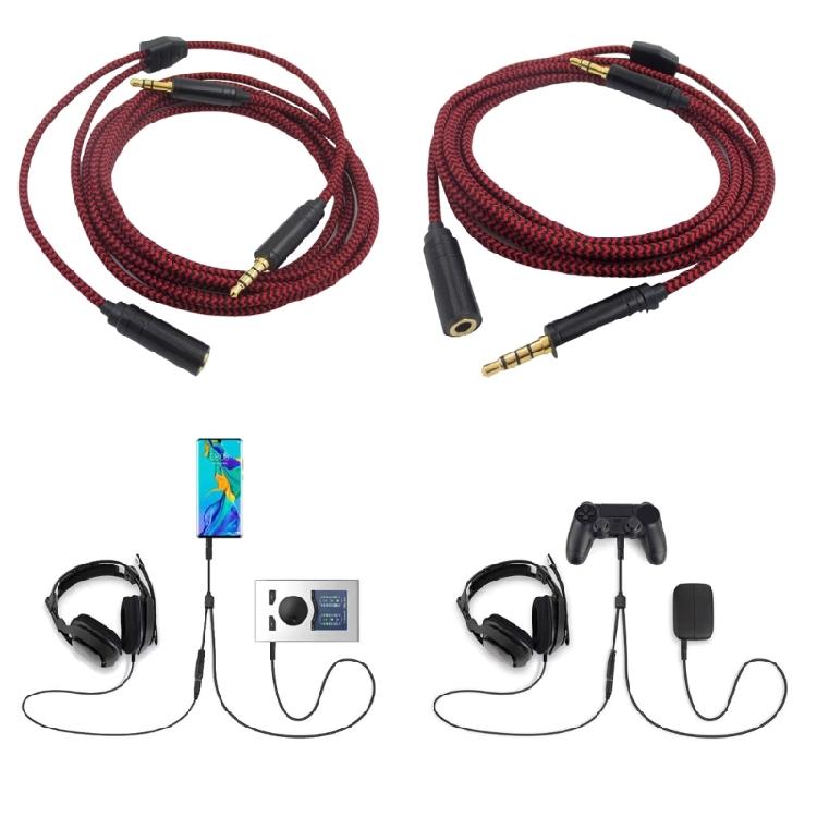 3.5mm Male/Female Chat Link Cable 3.5mm Headsets Extension Cable For Gaming Consoles Gaming Cord Replacement