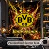 ArazzoBorussia Dortmund Nome Personalizzato Testo Appeso a Parete Personalizzato Arazzo Decorazione Parete Casa